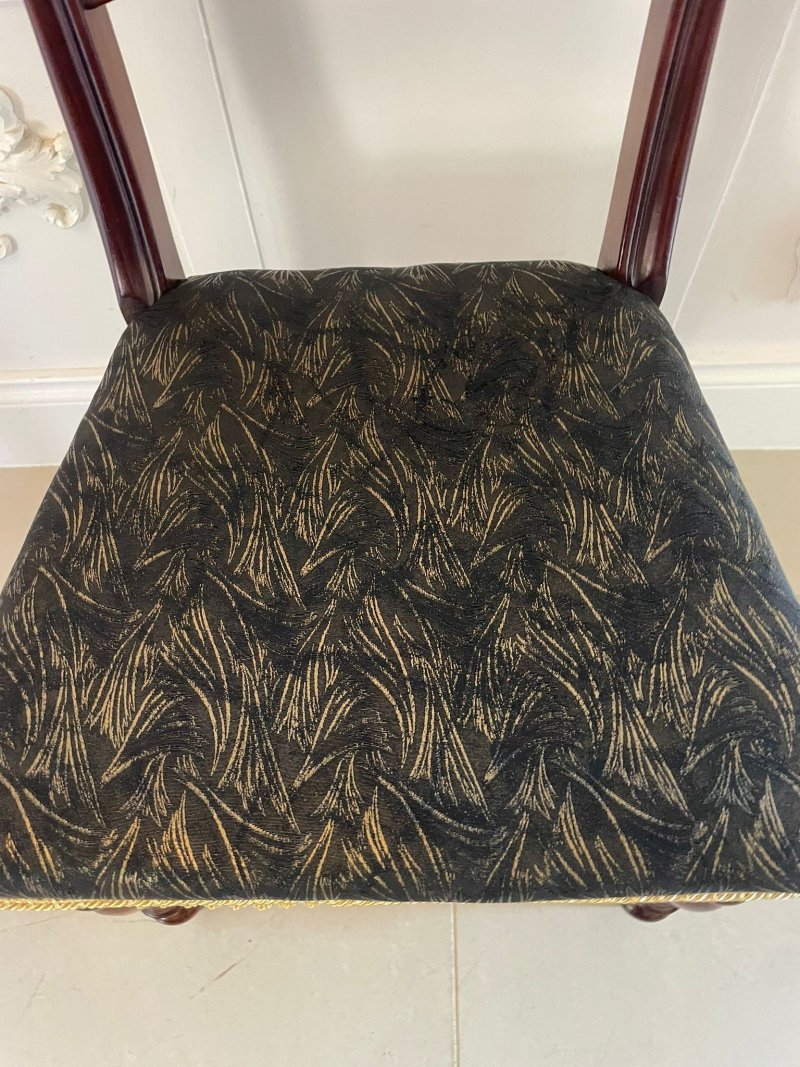 Antique Victorian Set of 10 Quality Mahogany Dining Chairs - Image 13